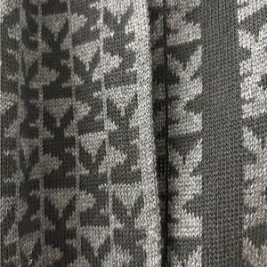 Michael Kors Black and Gray Patterned Scarf
